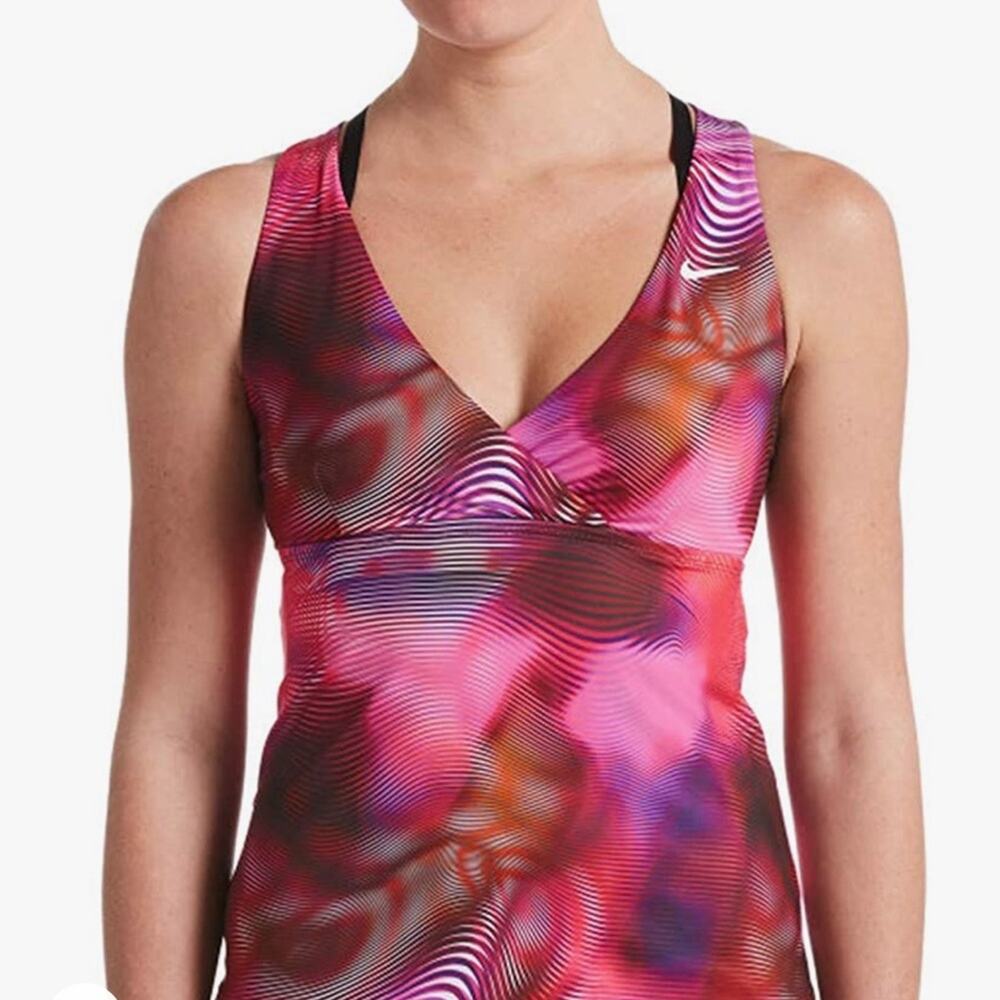 Nike Shift Layered Cross Back Tankini Multi Small